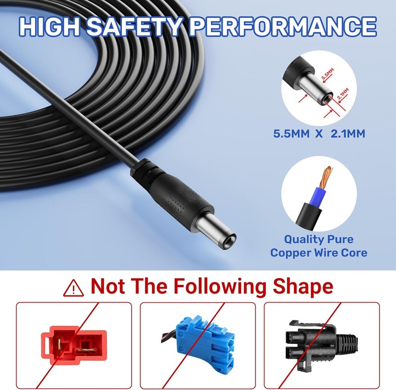 ANPABO 24V Charger for Kids Ride on Toys Car, 24 Volt 1000mA Kids Battery Charger for Best Choice Products, Kid UTV, Jeep, Go-Kart, Tractor Truck, Big Kids Electric Car Toys Charger Adapter - Image 4
